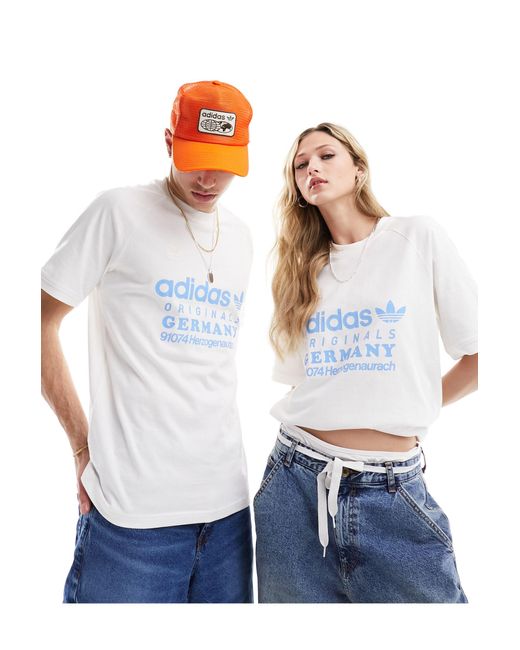 T-shirt imprimé Adidas Originals en coloris White