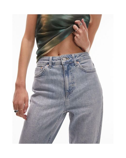 Topshop Unique Comfort Stretch Mom Jeans in Blue | Lyst Canada