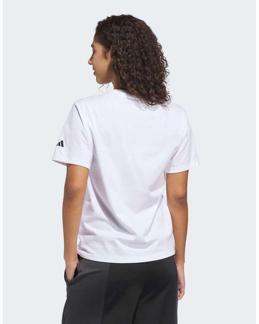Adidas Originals White Floral Bloom At Your Own Pace Graphic T-shirt