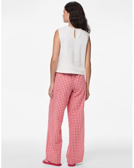 Pieces Red Trousers