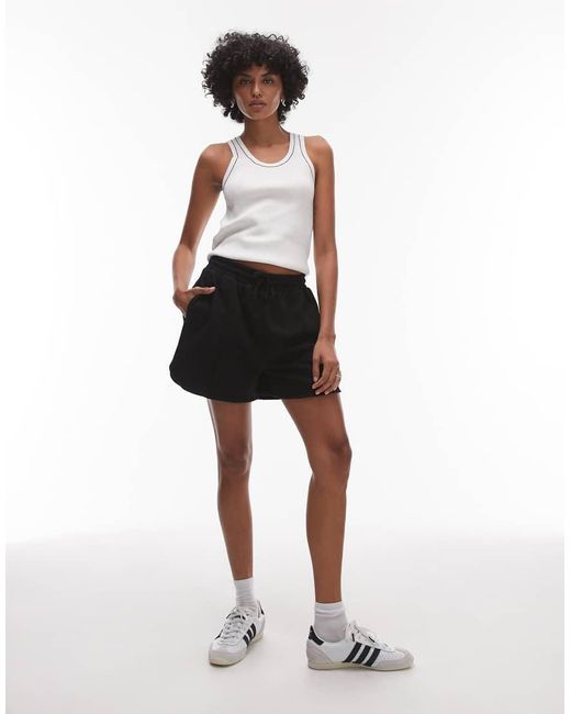 TOPSHOP Joggingshort Met Plooitjes in het Gray