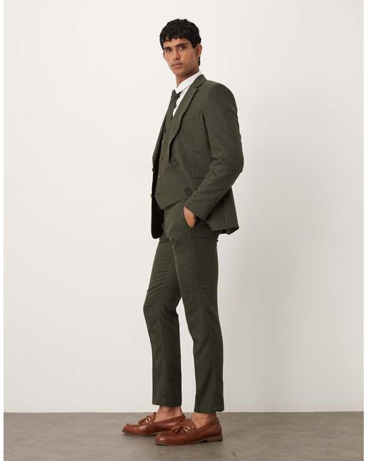 ASOS Green Skinny Suit Trousers for men