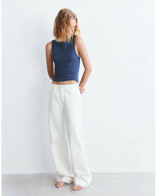 Pull&Bear Blue – basic-tanktop
