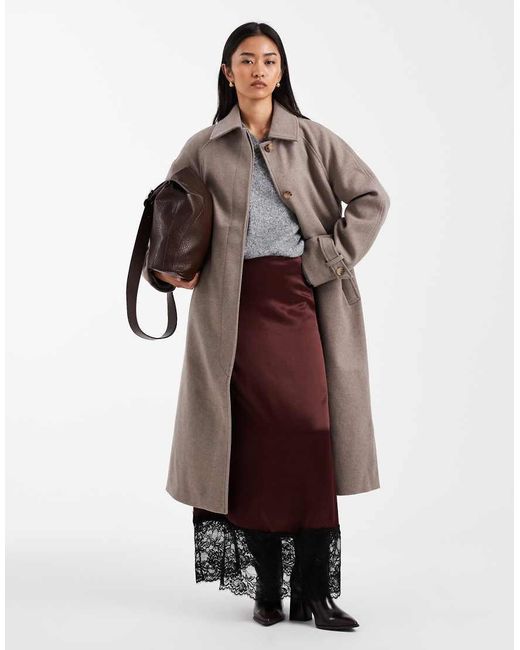 Pieces Nette Maxi-Jas in het Brown