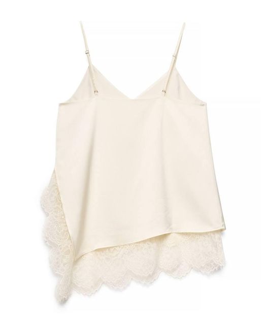 NA-KD Natural Slit Detail Lace Singlet
