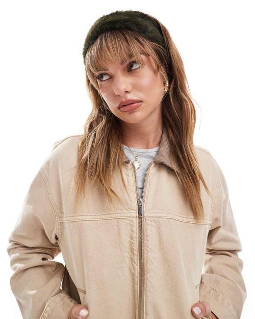 ASOS Brown Faux Fur Headband