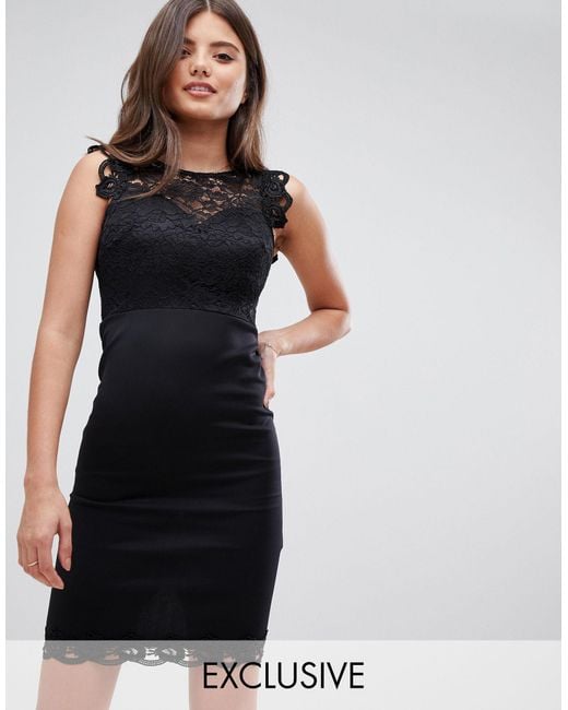 lipsy lace bandage dress