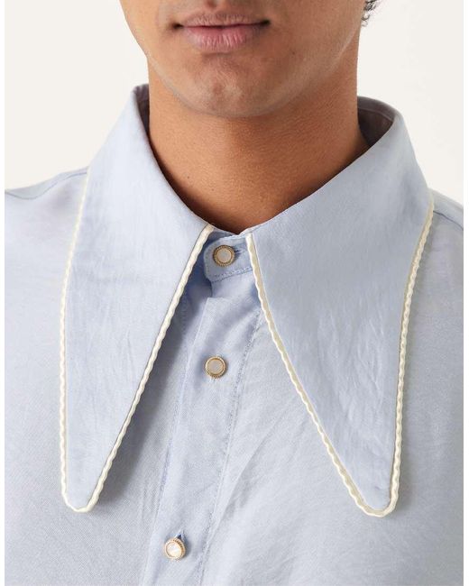 Sister Jane Gray Augie Retro Collar Shirt