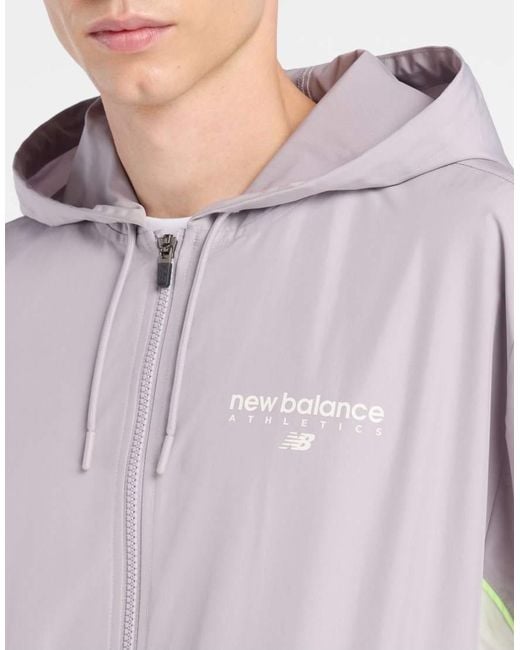 New Balance Purple Trackside Woven Jacket for men