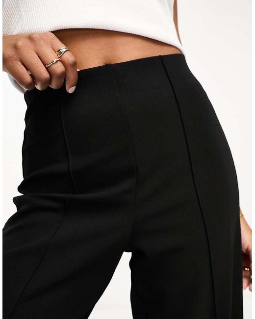 Vero Moda Black Pin Tuck Wide Leg Trouser