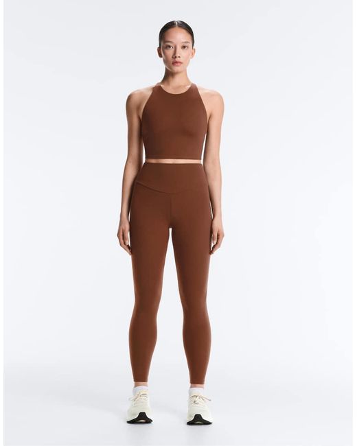 Oysho Brown Comfortlux Strap Tank Top With Cups