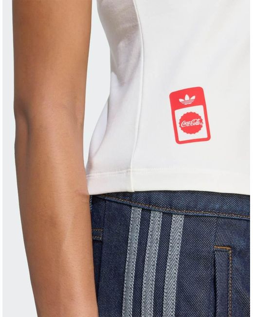 Adidas Originals White 3-Stripes Tee