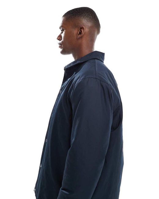 New Look Blue Padded Coach Jacket for men
