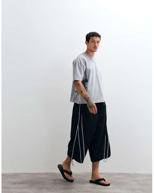 ASOS White Boxy Oversized T-shirt With Cowboy Graphic for men