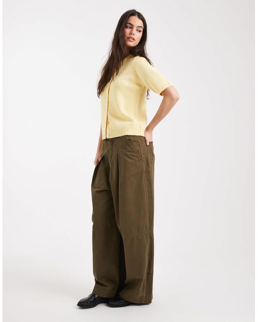 Threadbare Natural – kurzärmlige strickjacke