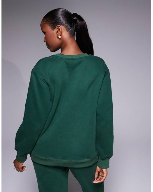 SIMMI Green Ashby Varsity Slogan Sweatshirt