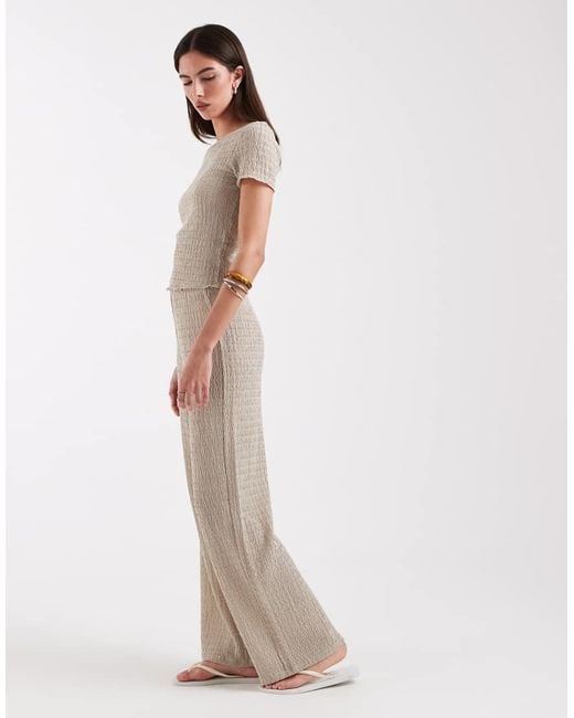 ONLY Natural Textured Top Co-ord