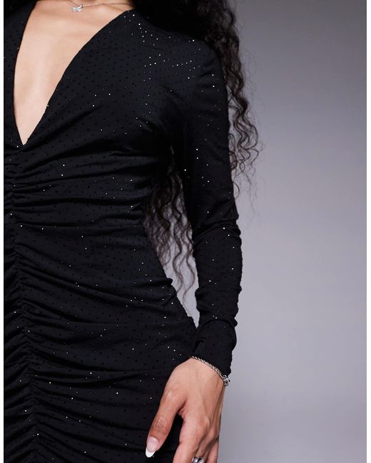 TFNC London Blue – langärmliges maxikleid