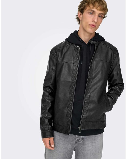 Veste Only & Sons pour homme en coloris Black