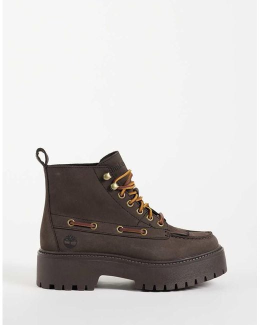 Timberland Brown Stone Street Mid Lace Up Boot