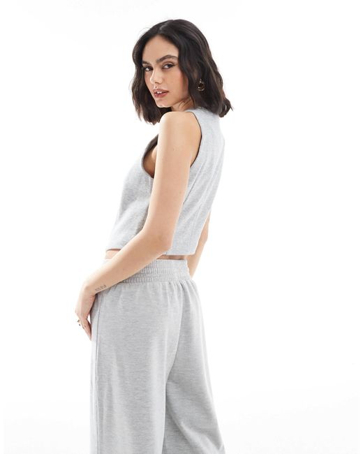 Vero Moda Gray Jersey Waistcoat Co-ord