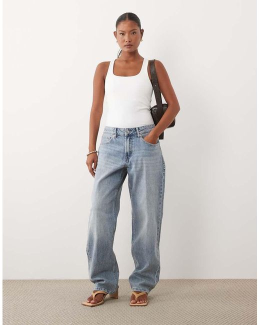 Good American Petite Blue Good 90's High Waist Straight Leg Jeans