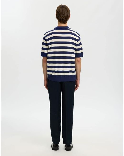 SELECTED Blue Polo Shirt for men