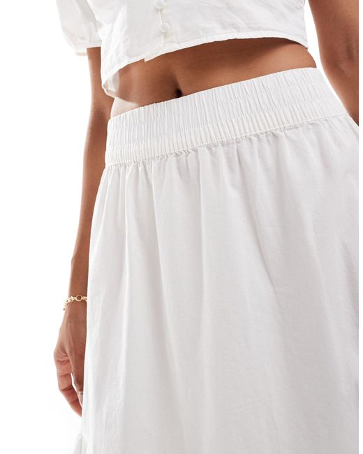 Vero Moda White Tiered Maxi Skirt Co-ord