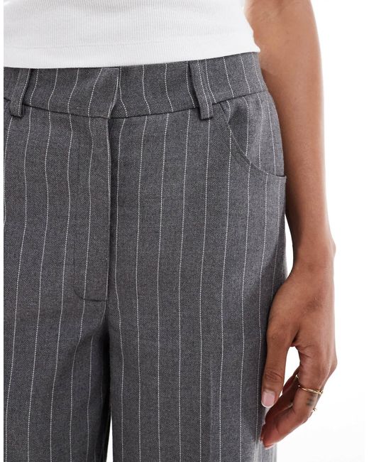 Asos design tall - pantalon dad décontracté rayé avec 5 poches ASOS en coloris White