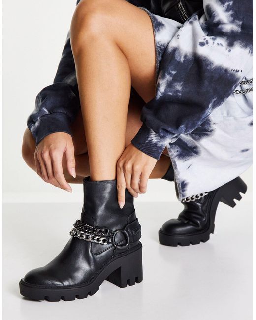 Ramsay - stivaletti alla caviglia con tacco di Steve Madden in Nero | Lyst