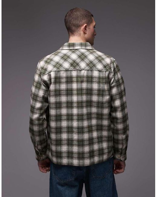 DOUBLE A by WOOD WOOD Gray Clay Overshirt for men