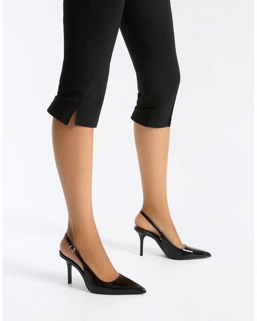 Bershka White High-heel Slingback Shoes