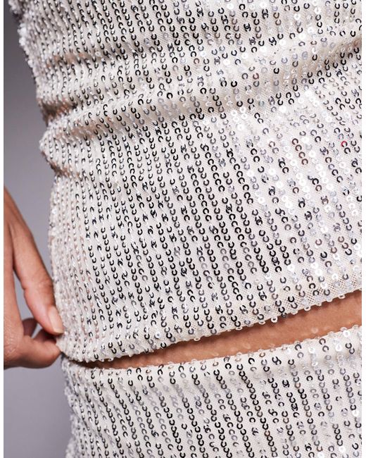 Fashionkilla Gray – pailletten-camisole-top