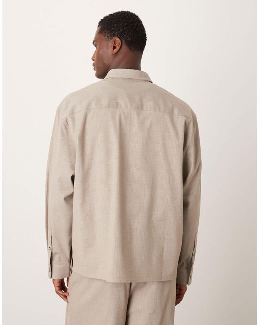 ASOS Natural Oversized Boxy Suit Jacket for men