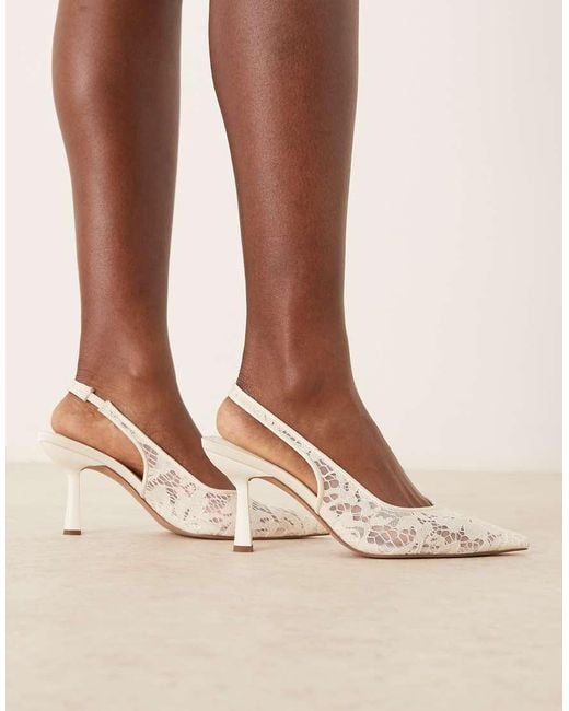 ASOS Brown Sunset Slingback Mid Heel Shoes