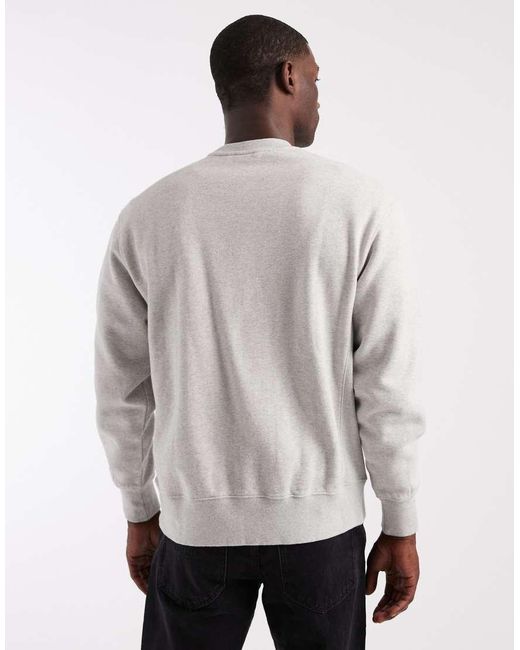 Levi's White Authentic Garment Dye Crew Sweatshirt for men