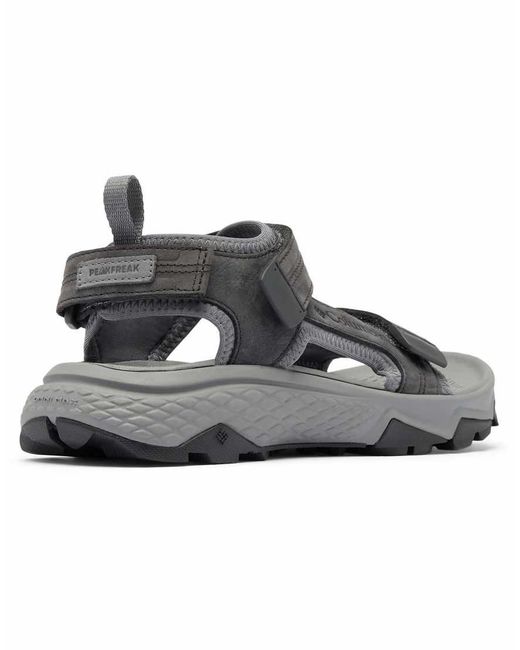 Columbia Black Peakfreak Rush Leather Shark Sandals