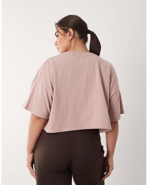 4505 Pink Curve Icon Heavyweight Cotton Cropped T-shirt With Quick Dry Finish