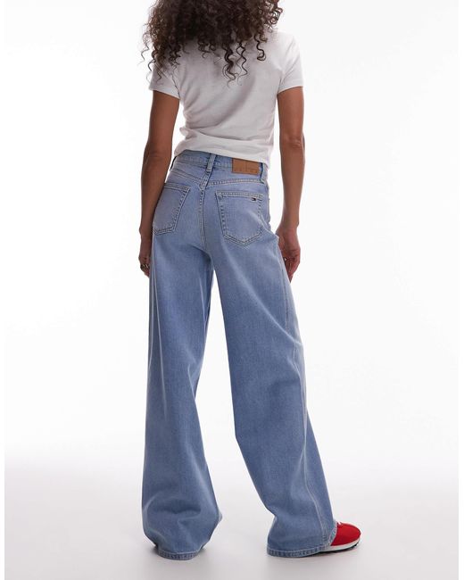 Tommy Hilfiger Blue Charlie High Rise Wide Leg Jeans