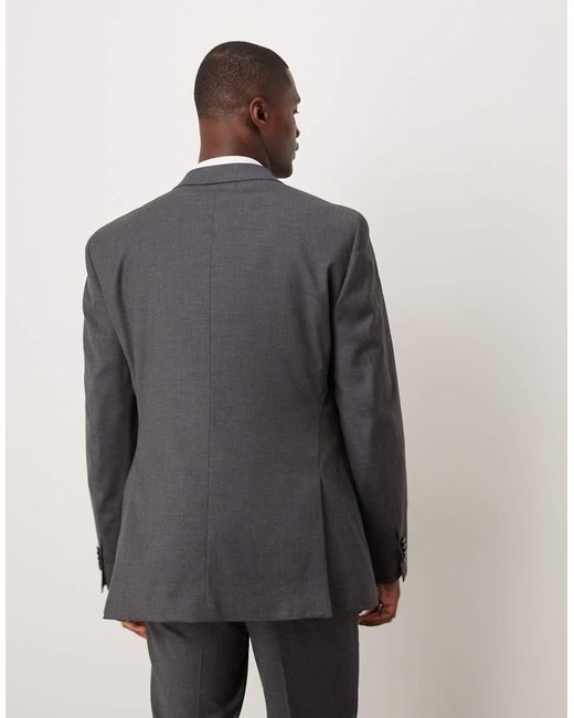 Americana De Traje De Corte Slim De (Parte De Un Conjunto) Mango de hombre de color Gray