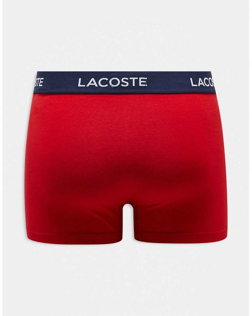 Lacoste Blue 3 Pack Trunks for men