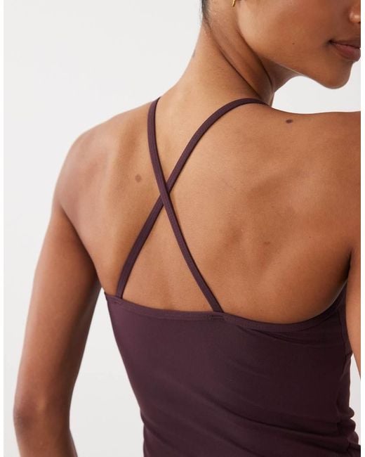 Cotton On Brown Active 2 Pack Ultra Soft Tri Crossback Cami