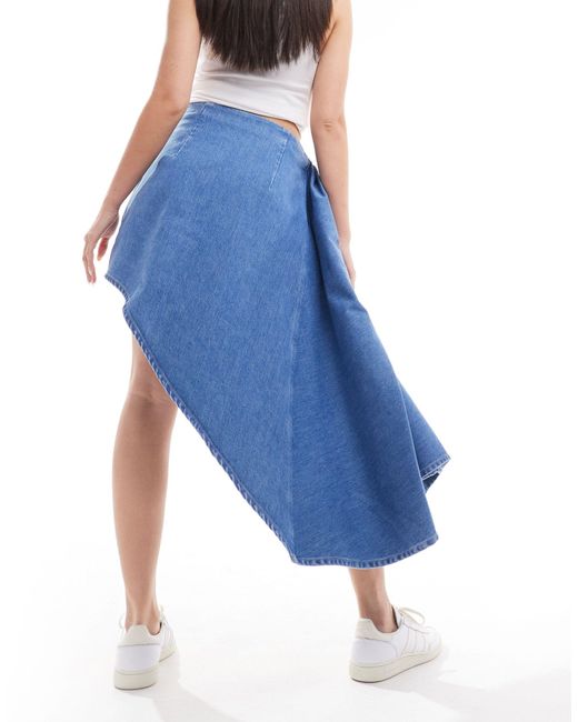 Minifalda vaquera azul medio lavado con detalle & Other Stories de color Blue