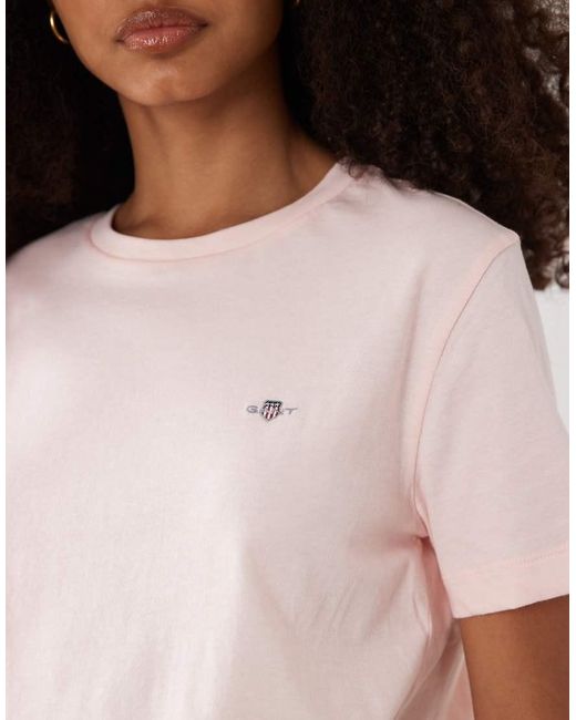 Gant White Regular Shield Logo T-shirt