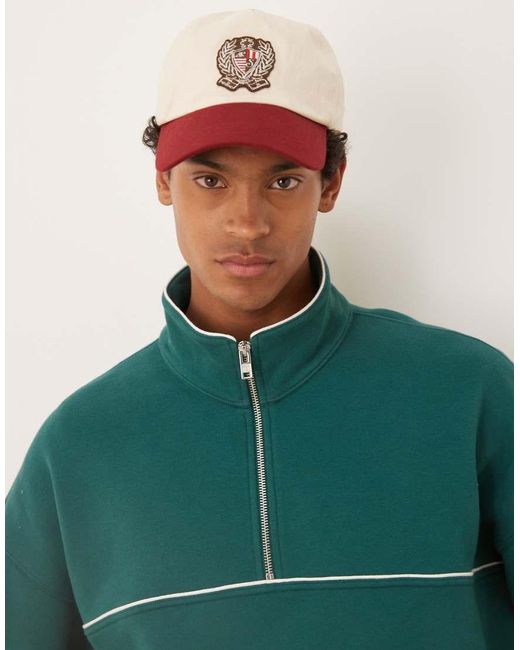 Abercrombie & Fitch Green Half Zip Contrast Seam Sweat Top for men