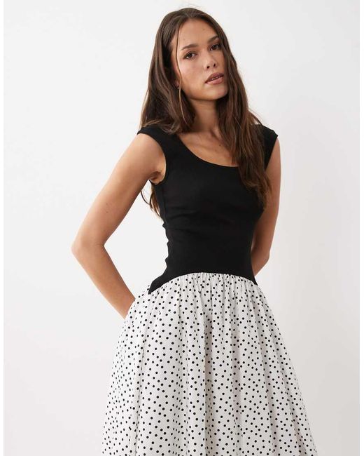 ASOS White Sleeveless Scoop Neck Hybrid Maxi Dress