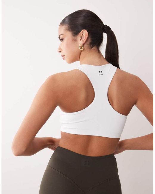 4505 Gray Active Push Up Medium Support Sports Bra