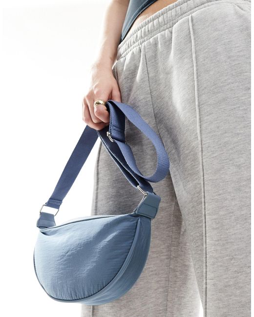 ASOS Blue Nylon Sling Crossbody Bag