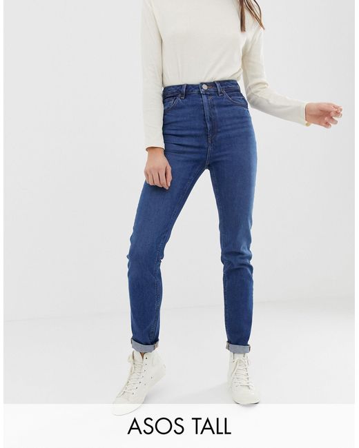 high waist slim mom jeans