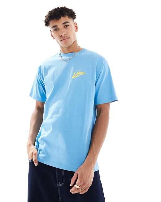 Brush script - t-shirt ample à manches courtes - ancien Vans pour homme en coloris Blue